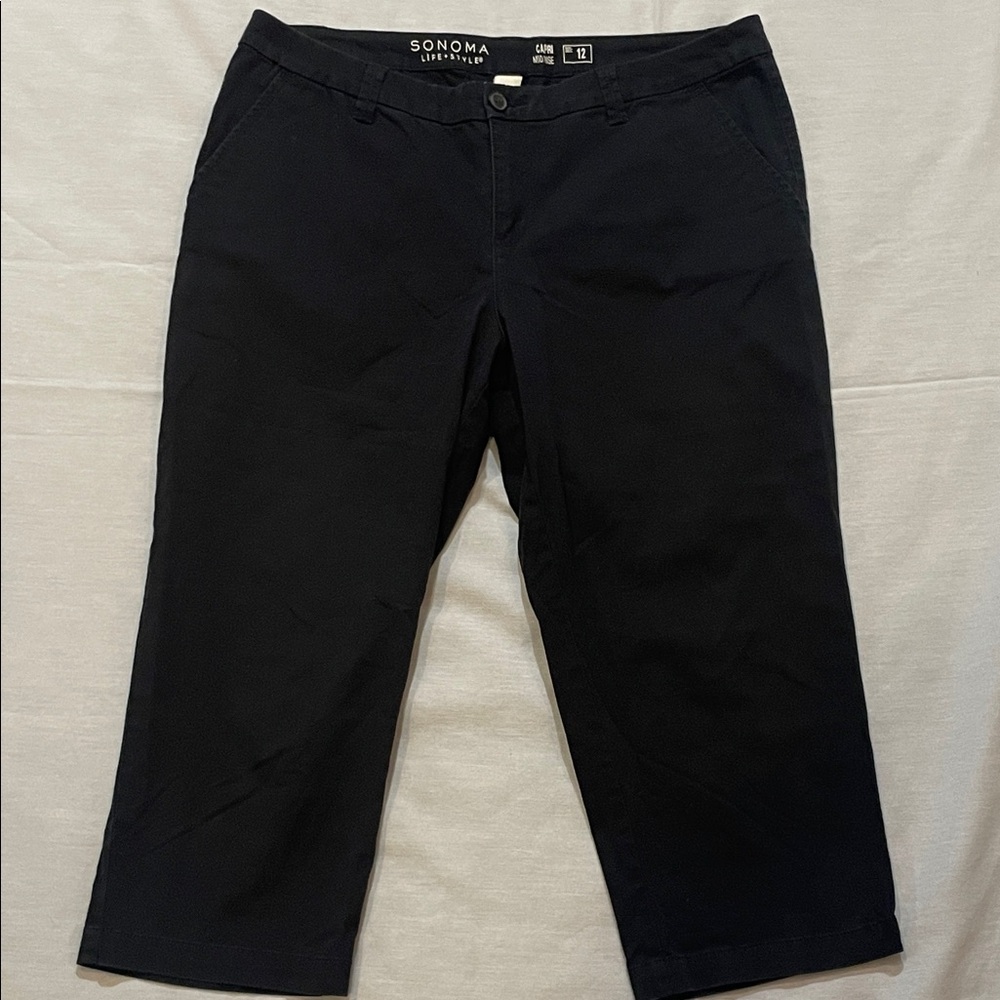 Sonoma Women's Classic Black Capris